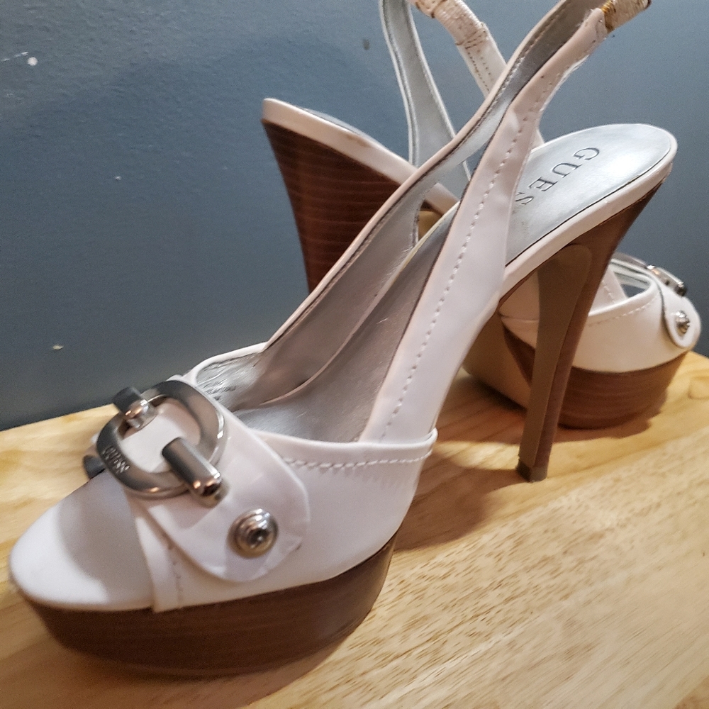 White Guess heels